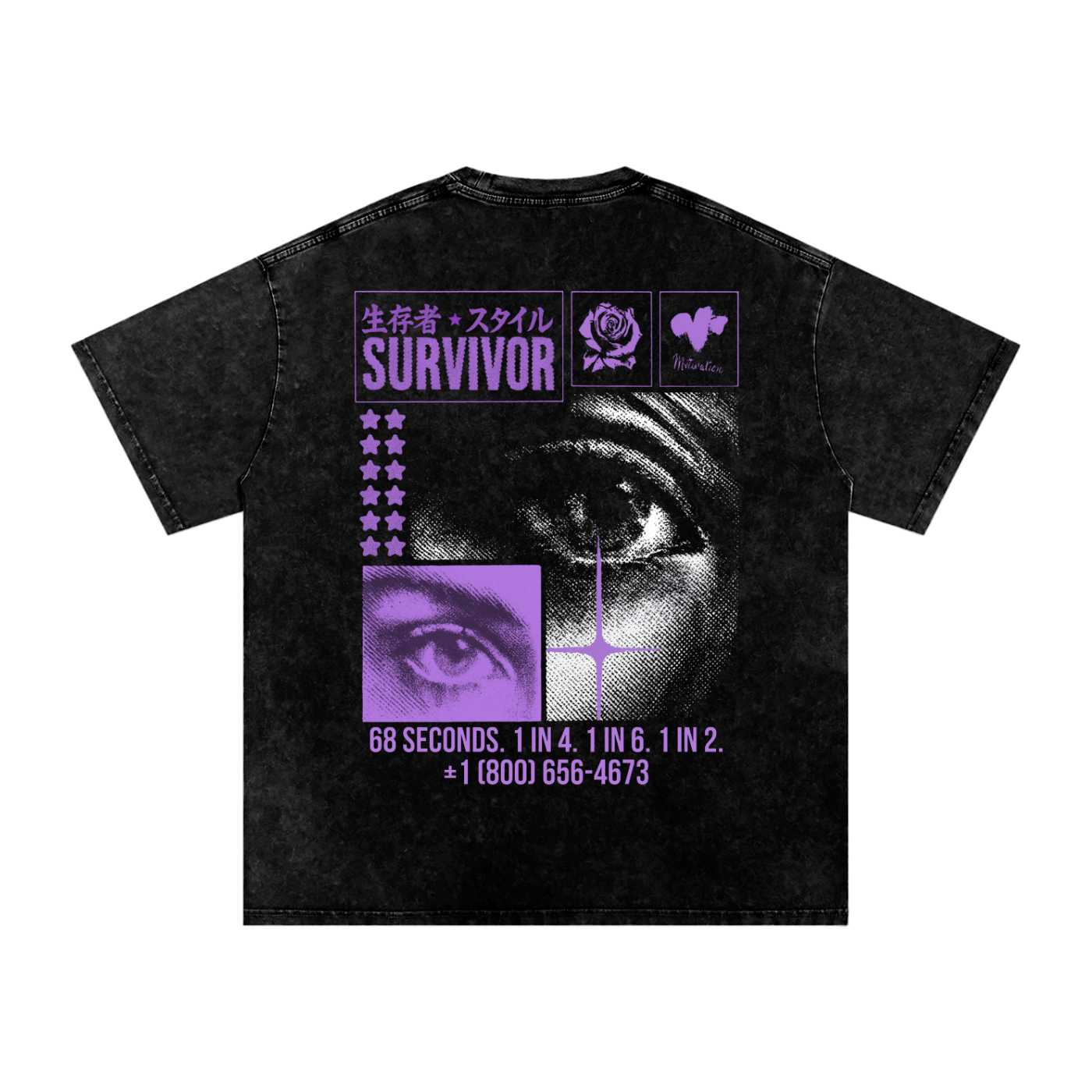 Pink Orchid - Acid Wash Oversize Tee - Maturation