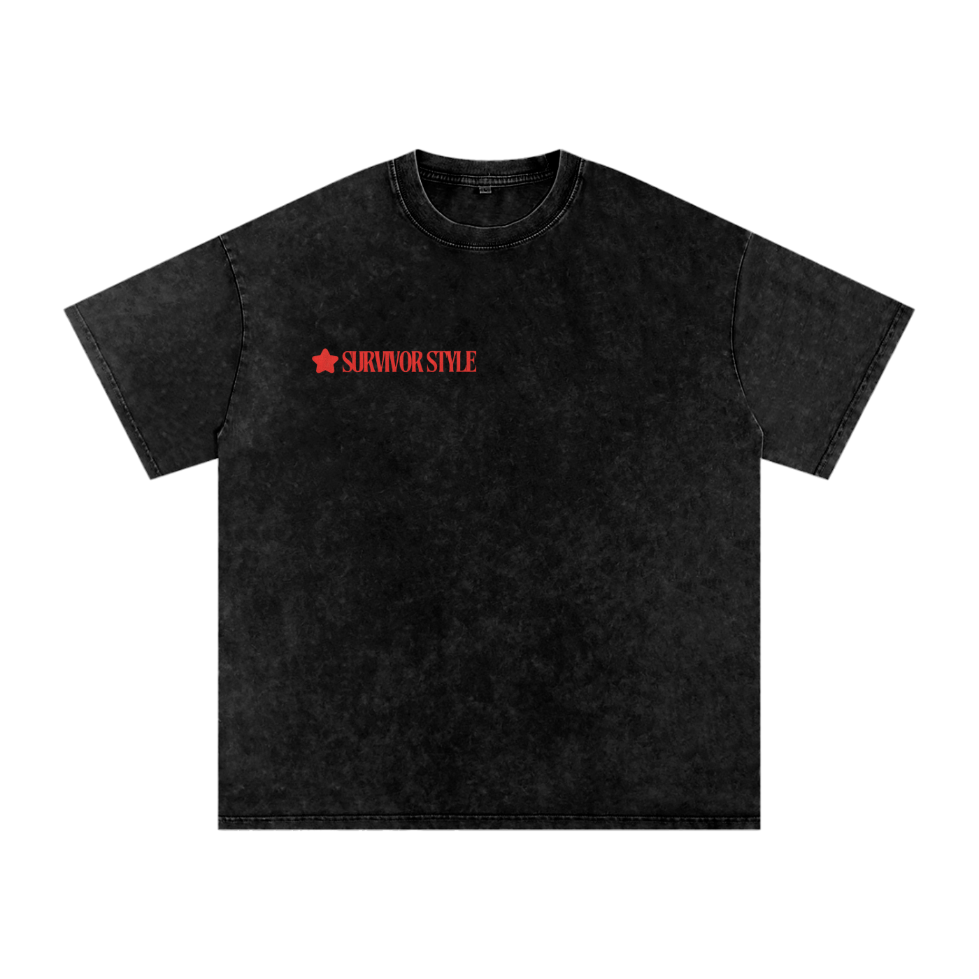 Red Crimson - Acid Wash Oversize Tee - Maturation