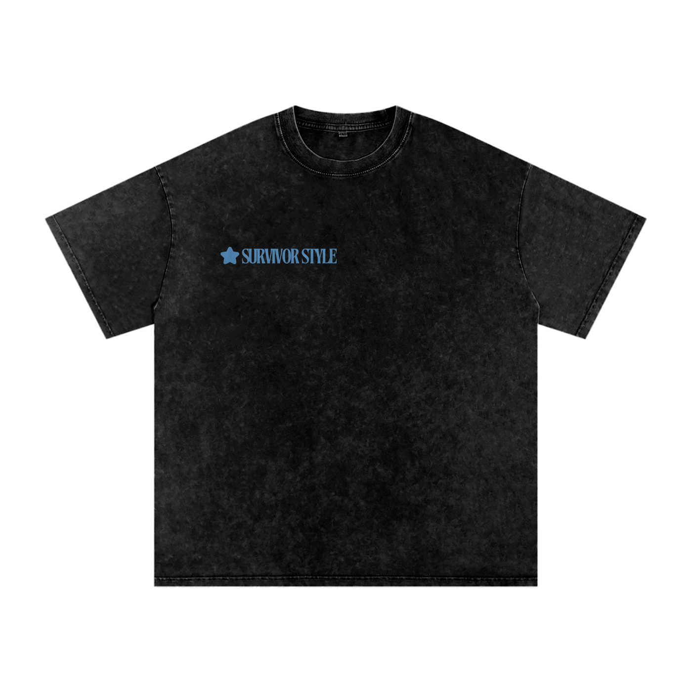 Blue Steel - Acid Wash Oversize Tee - Maturation